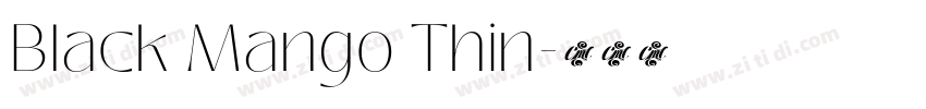 Black Mango Thin字体转换